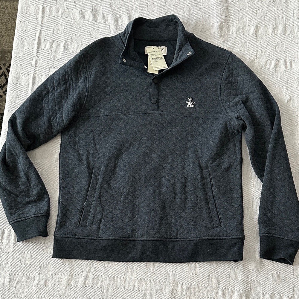 Original Penguin Dark Gray Zip Up Sweater